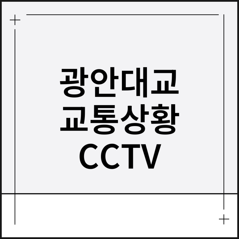 광안대교 실시간 교통상황 CCTV 사고통제 확인방법