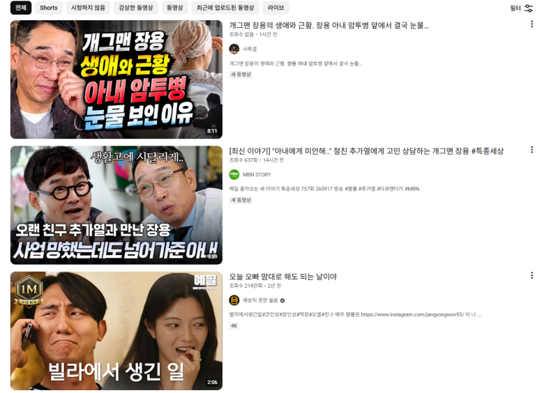 장용 아내 자궁내막암, ‘특종세상’에서 밝힌 치료 경험과 미안함