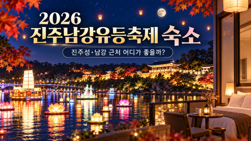 2026 진주남강유등축제 숙소 추천 진주성·남강 근처 호텔 어디가 좋을까?