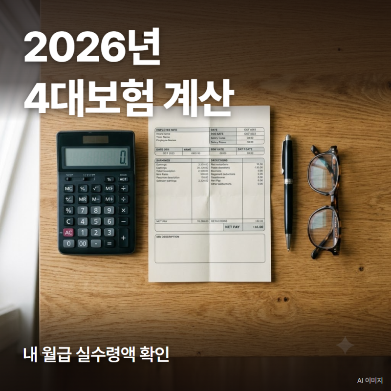 2026년 4대보험계산기 사용법과 실수령액 계산