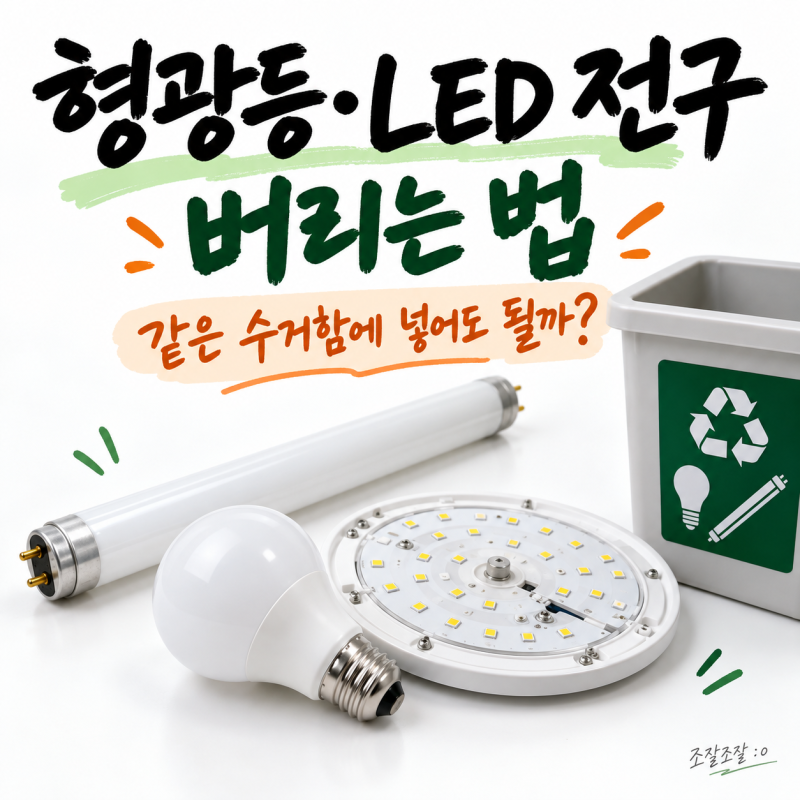 형광등·LED 전구 버리는 법｜깨졌을 때는 종량제봉투일까?