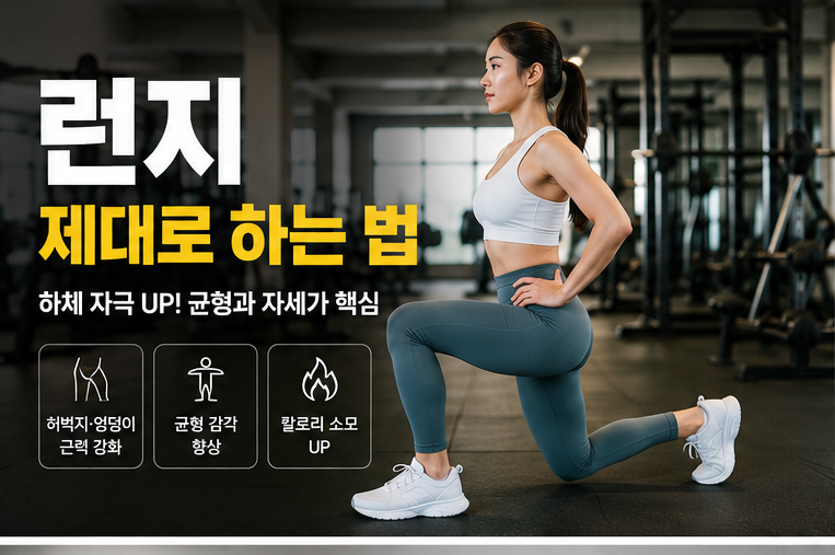 런지 운동 효과와 자세, 균형 잡기 어렵다면 발 위치부터 확인하세요