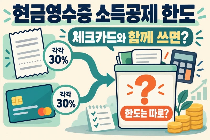 현금영수증 소득공제 한도, 체크카드와 함께 쓰면 어디까지 공제될까