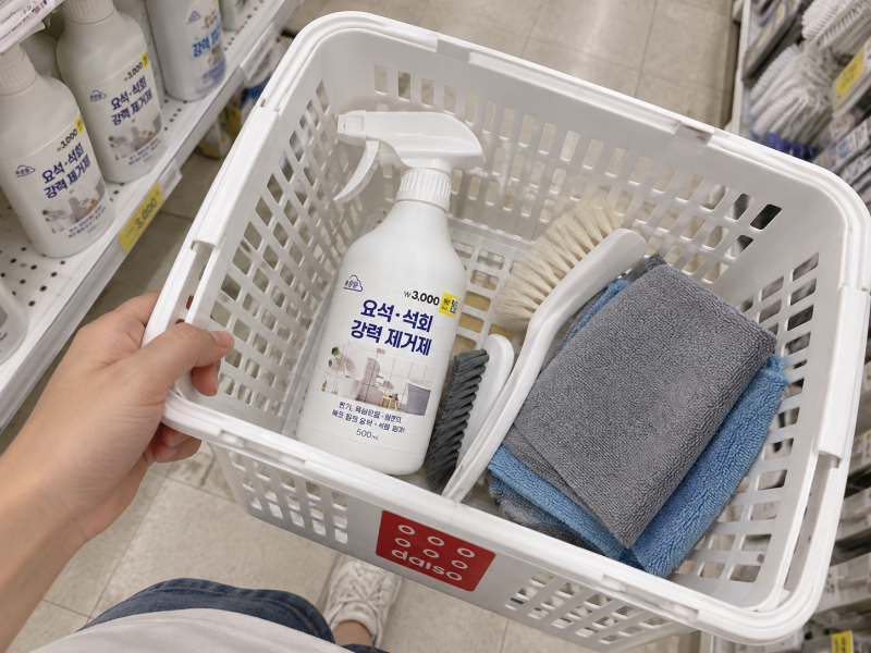 다이소 요석 제거제 후기, 3천 원 석회 제거제로 변기 물때 청소해보니