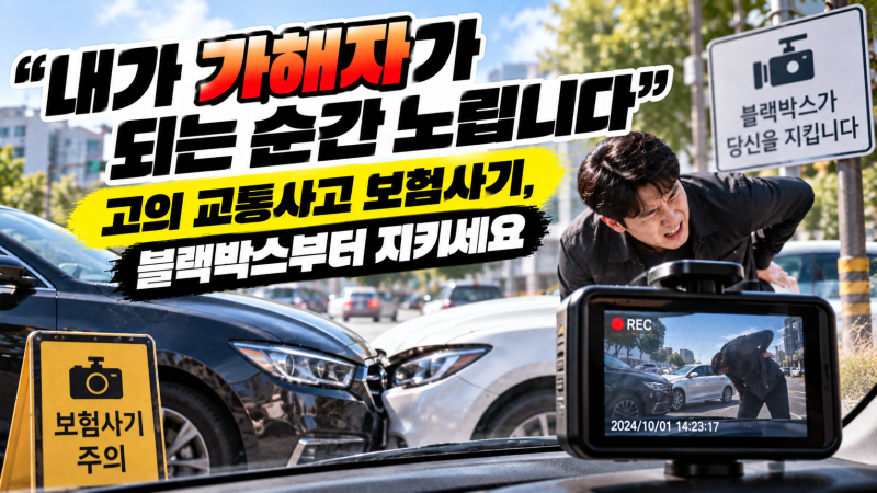 “갑자기 끼어들어서 급브레이크?” 그냥 사고가 아닐 수도 있습니다