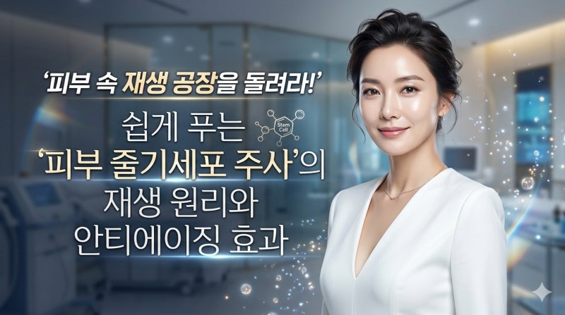 늙지 않는 피부 환경의 비밀, '피부 줄기세포 주사'의 원리와 효과 친절하게 알려드립니다!