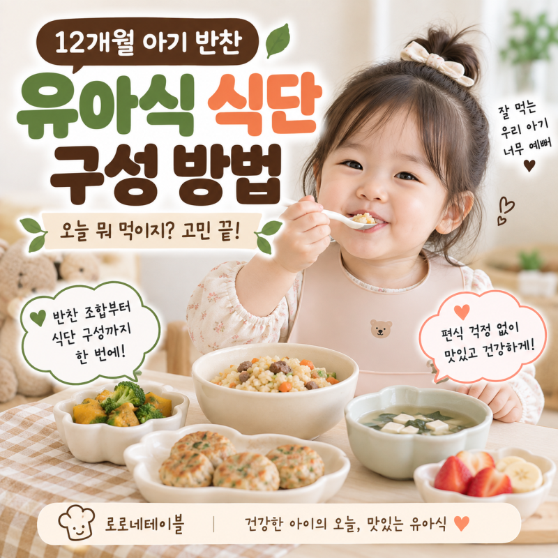12개월 아기 반찬 뭐 먹이지? 유아식식단 구성 방법과 유아식반찬 조합
