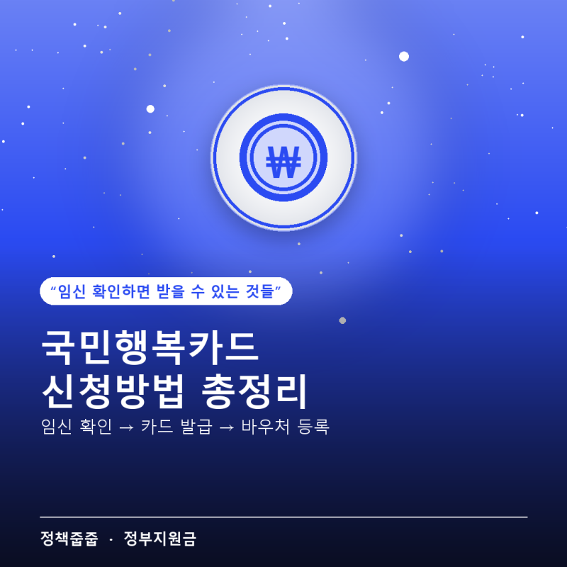 국민행복카드 신청방법 총정리 — 임신하면 받을 수 있는 지원금 한눈에 파악하기 (2026년 9월....
