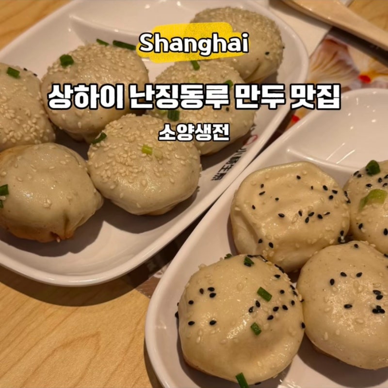 상하이 난징동루 맛집 소양생전 양스덤플링 셩지엔바오 육즙만두