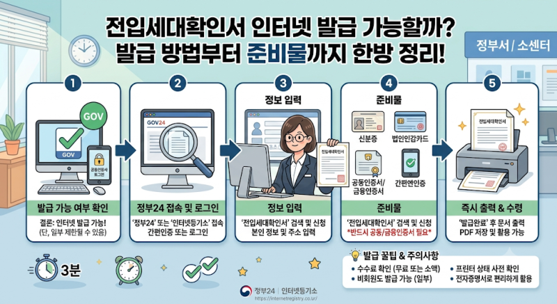 전입세대확인서 인터넷 발급 가능할까? 발급 방법부터 준비물까지 한방 정리!