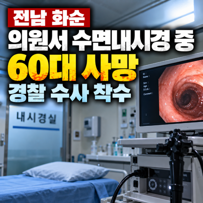 화순 의원서 수면내시경 받던 60대 사망, 경찰 수사