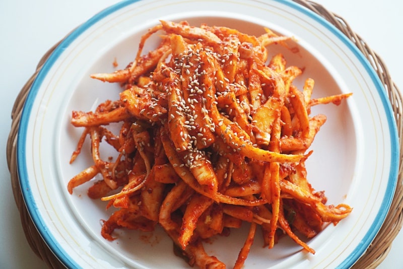 도라지무침 만드는법 레시피 도라지초무침 만들기 손질 쓴맛제거