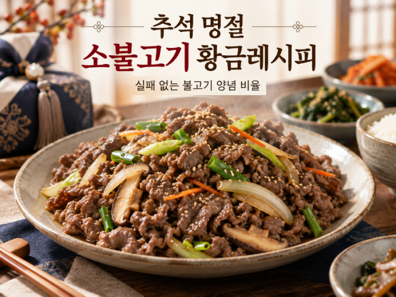 추석 명절 소불고기 황금레시피, 실패 없는 불고기 양념 비율