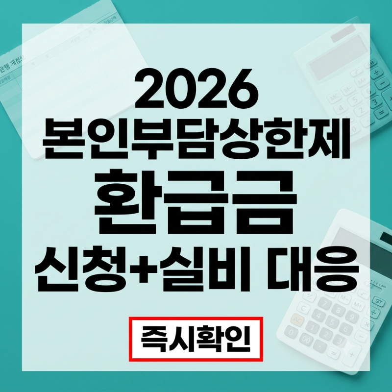나라에서 준돈을 보험사에서 뺏어간다고? 2026년 본인부담상한제 환급금 신청 방법과 실손보....