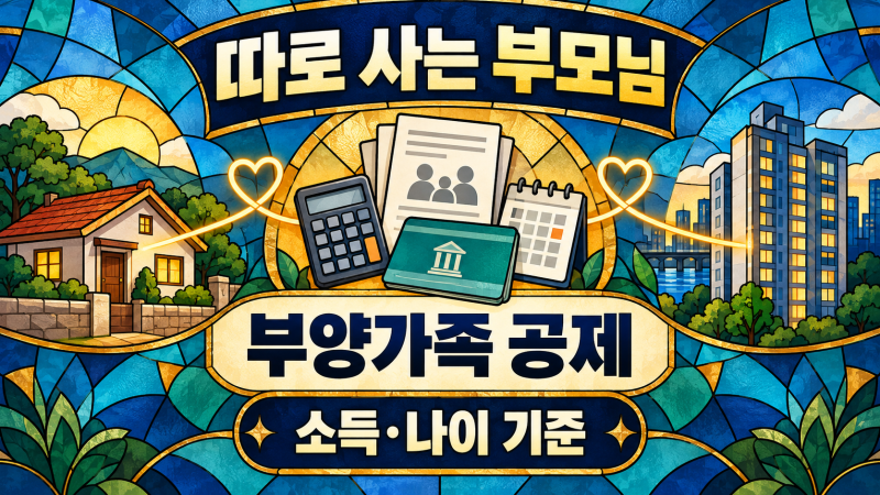 연말정산 부양가족 공제, 따로 사는 부모님의 소득·나이 기준