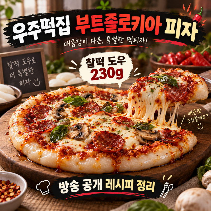 우주떡집 부트졸로키아 피자 레시피, 찰떡도우 230g·카리나 첫 알바까지