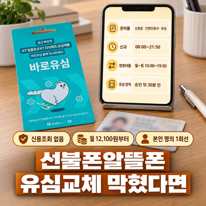 선불폰알뜰폰 유심교체방법에서 막혔다면 선불유심개통 조건부터 확인하세요