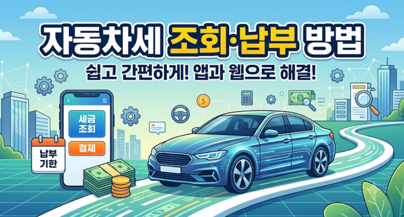 자동차세 조회 납부 방법 총정리 위택스로 해결하기 간편 해결하기 |위택스 간편결제 활용법
