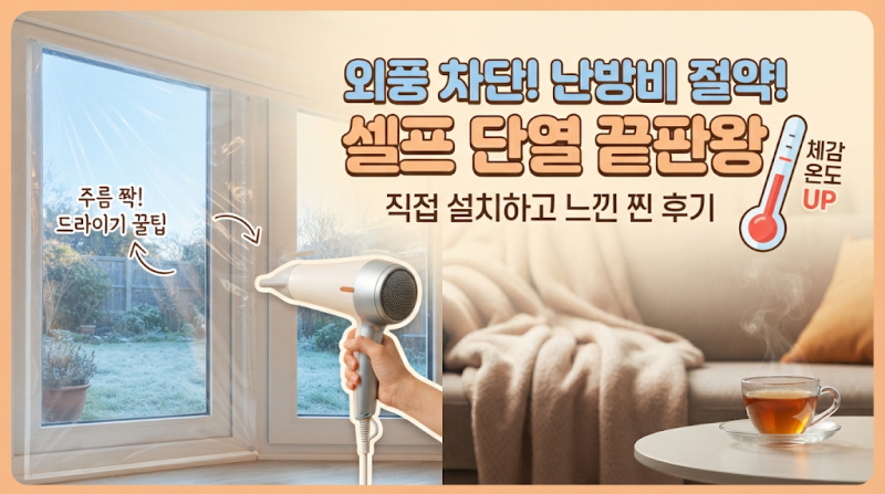 날씨가 쌀쌀해지면 시작하는 방풍비닐 설치와 창문 단열 실천 후기