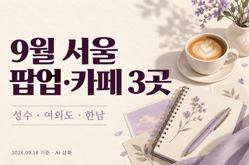 2026년 9월 서울 팝업·카페 3곳｜로프트 앙코르, 네오 로컬, 언페이지