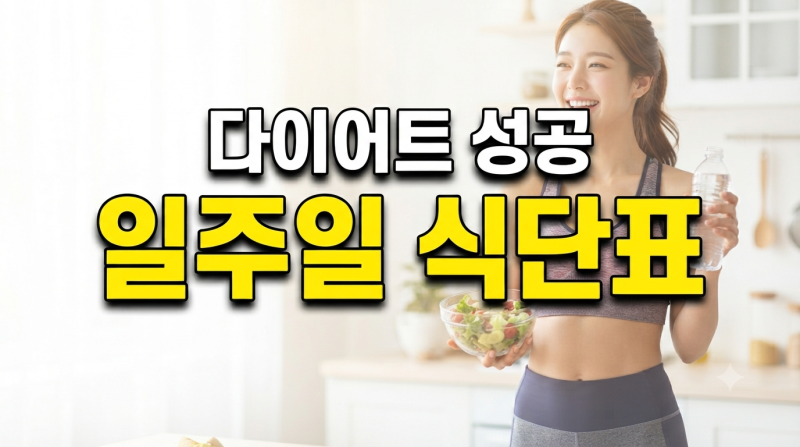 다이어트 일주일 식단표 아침·점심·저녁으로 식사방법