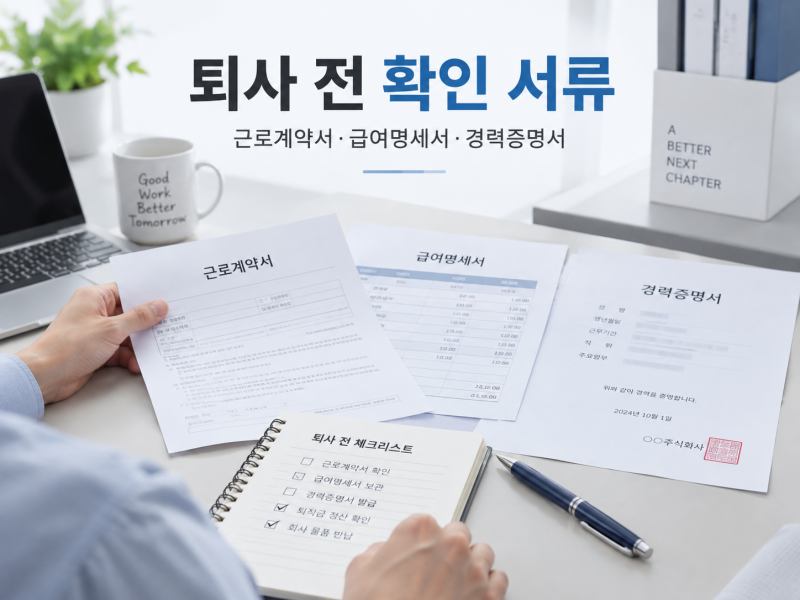 퇴사 전 꼭 확인해야 할 서류 총정리｜근로계약서·급여명세서·경력증명서 준비 방법
