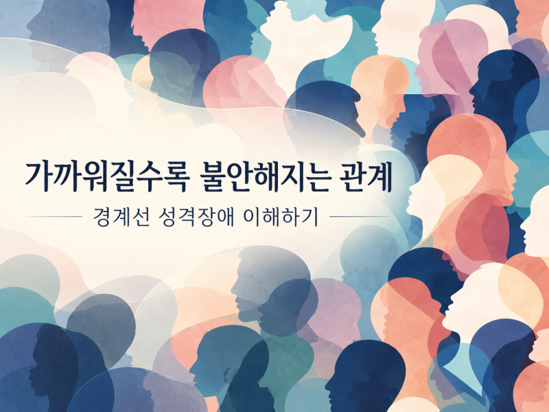 경계선 성격장애(BPD)란? 관계와 감정이 반복해서 흔들릴 때 알아야 할 것