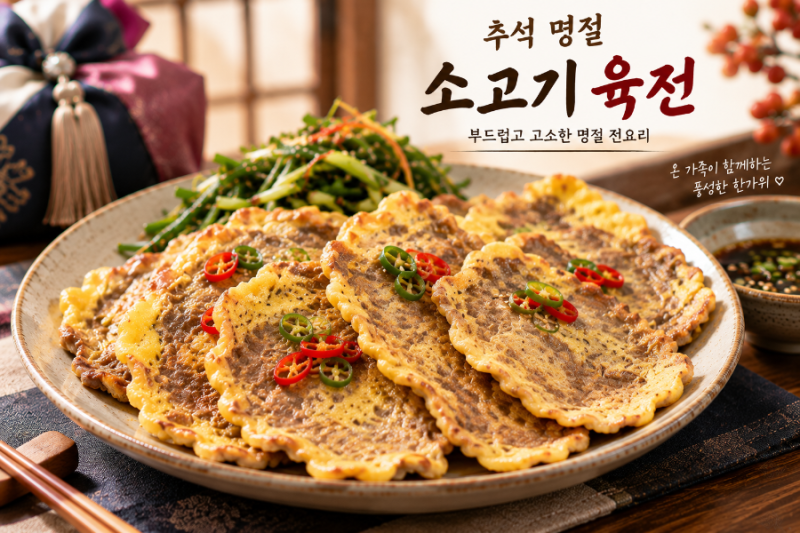 추석 명절 육전 맛있게 만드는법, 부드럽고 촉촉한 소고기 육전 황금레시피