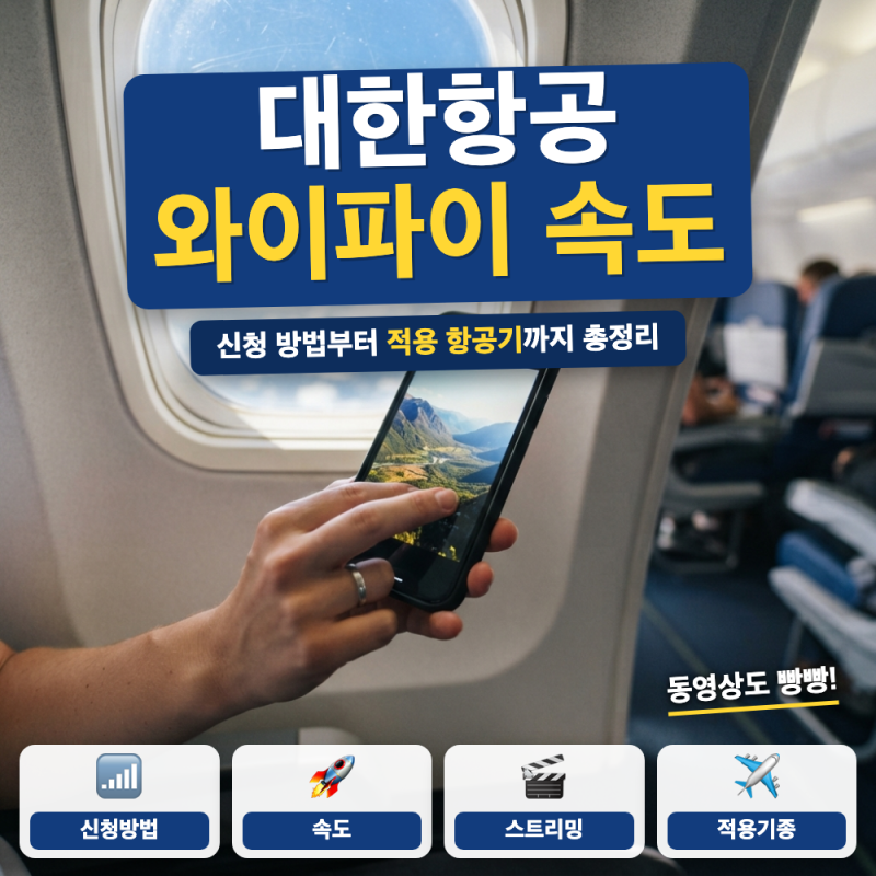 대한항공 와이파이 신청해야하나요? (+ 스타링크 속도, 적용 항공기, 요금)