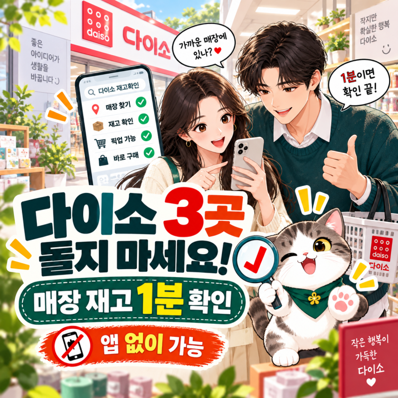 다이소 매장 재고 확인 방법, 앱 없이 재고조회 사이트 바로가기