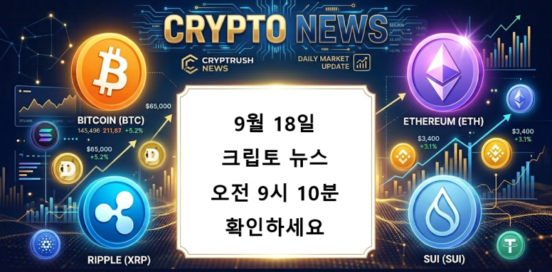 크립토 기사 모음 9월 18일(오전 09시 10분 기준)