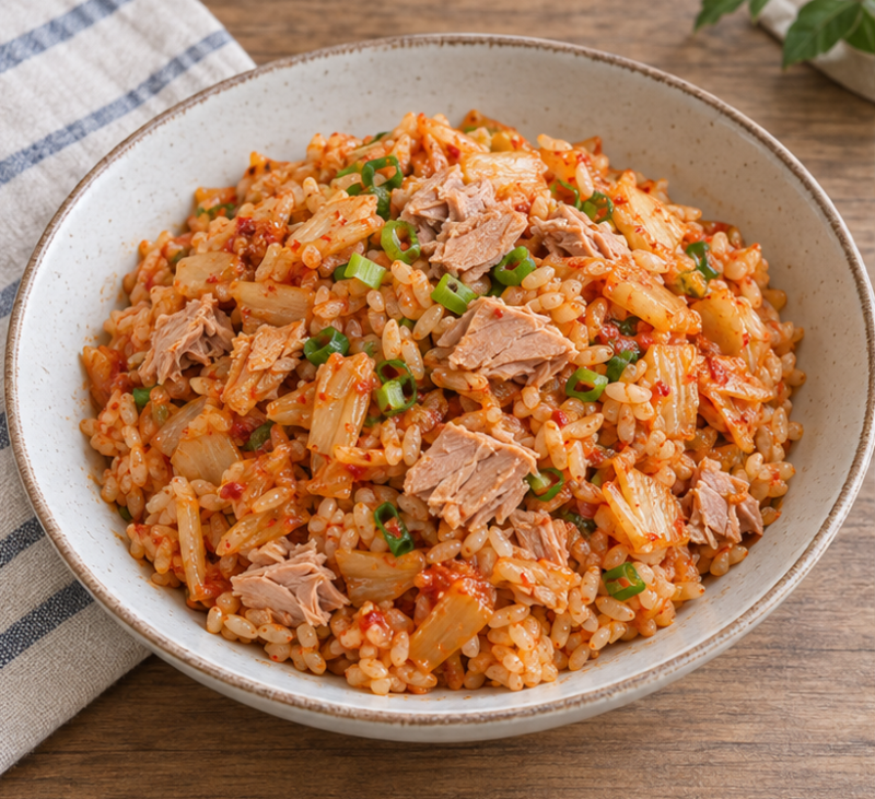 참치김치볶음밥 10분! 김치 먼저 볶으면 더 맛있어요♥