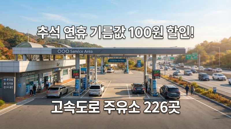 추석 연휴 고속도로 주유소 기름값 100원 할인 총정리｜기간·대상·할인금액