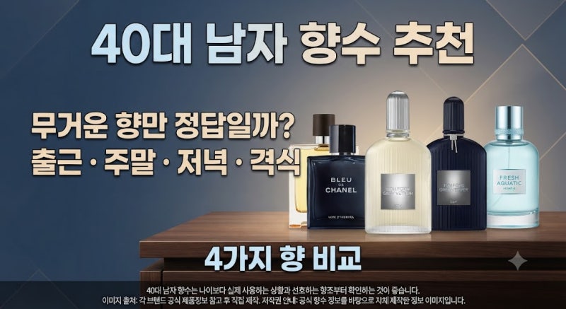 ㅇ40대 남자 향수 추천, 출근부터 주말까지 고르기 쉬운 4가지