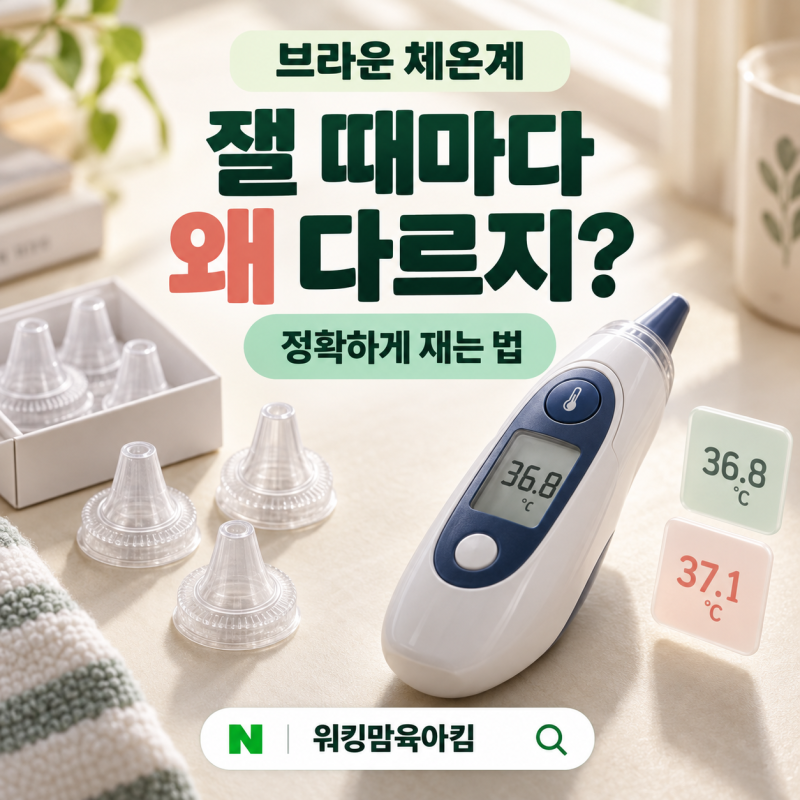 브라운 체온계 잴 때마다 온도가 다른 이유｜정확하게 재는 법