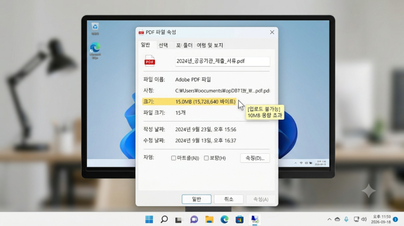 PDF 용량 줄이기 무료 30초 해결법 (프로그램 설치 없이 화질 유지 압축)
