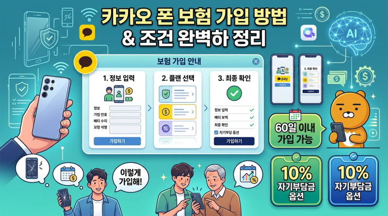 카카오페이 휴대폰 파손 보험 가입 절차 4단계 및 꿀팁