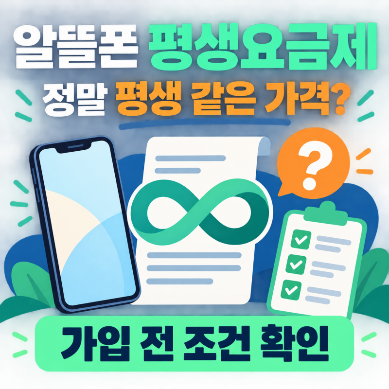 알뜰폰 평생요금제, 정말 평생 같은 가격일까? 가입 전 확인할 조건