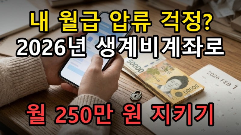 전국민 압류방지통장 생계비계좌 개설부터 체크카드 사용까지 2026년 완벽 정리