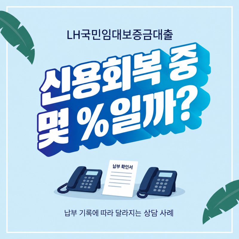 LH국민임대보증금대출 신용회복 중 다른 사람들은 몇 %에 받았을까