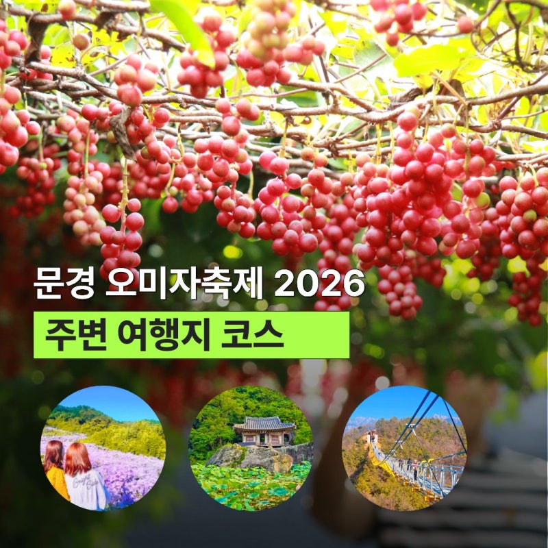 2026 문경 오미자축제, 주변 가볼 만한 곳까지 당일치기 코스｜가격·주차·초대가수 라인업