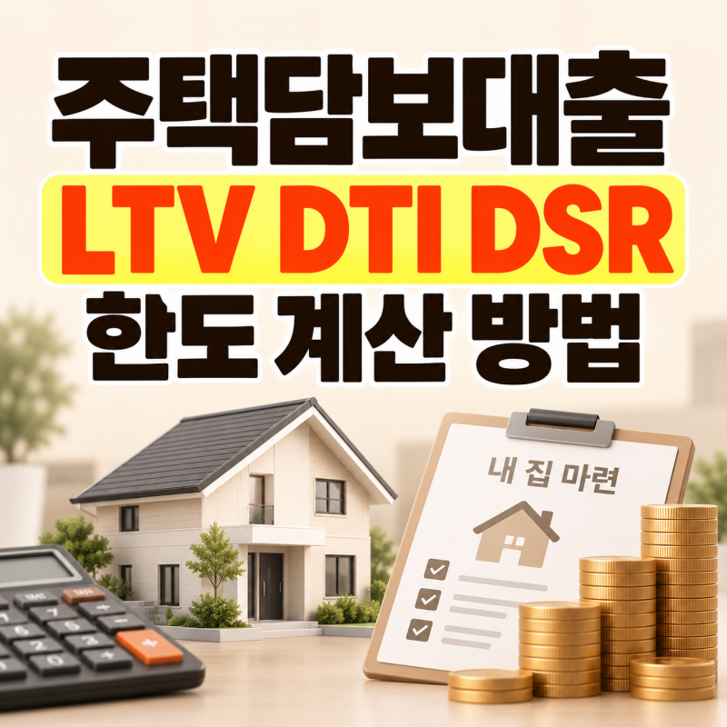 주택담보대출 LTV DTI DSR 한도 계산 방법과 스트레스 DSR 적용 원리