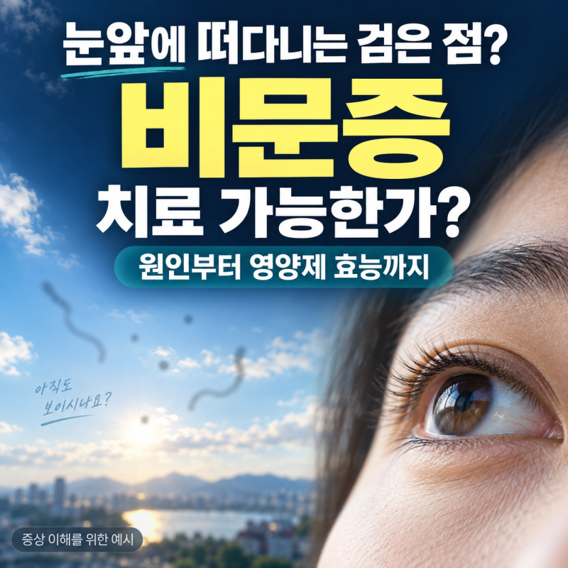 "방치하면 실명 위험..?" 비문증 원인 치료 방법 영양제 총정리