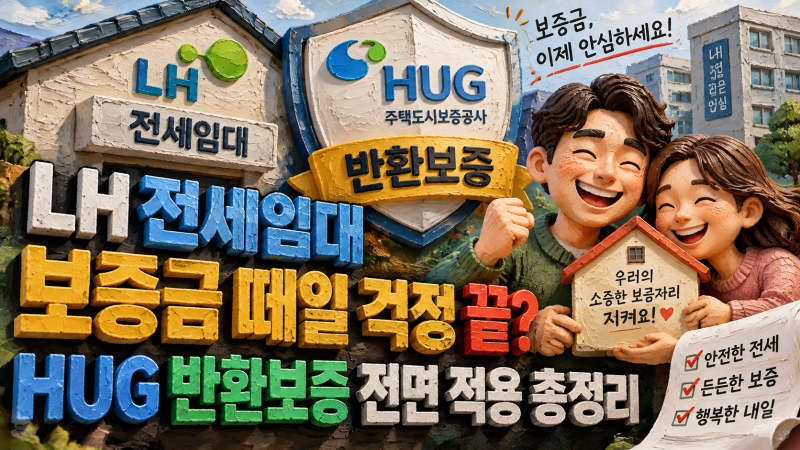 LH 전세임대 보증금 떼일 걱정 끝? HUG 반환보증 전면 적용 총정리