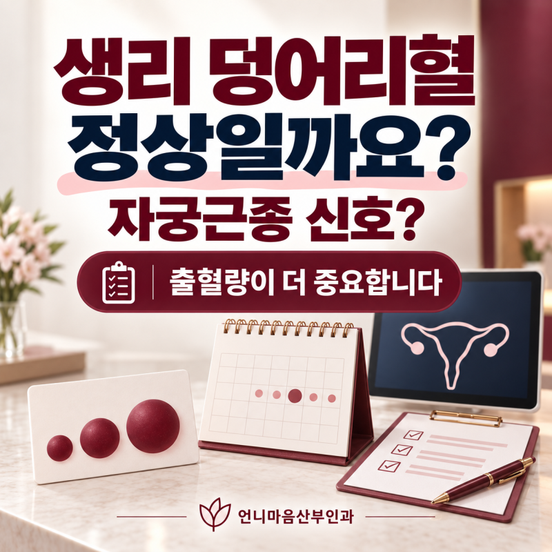 생리할 때 덩어리혈이 나와요, 자궁근종 때문일까요? 크기보다 중요한 기준