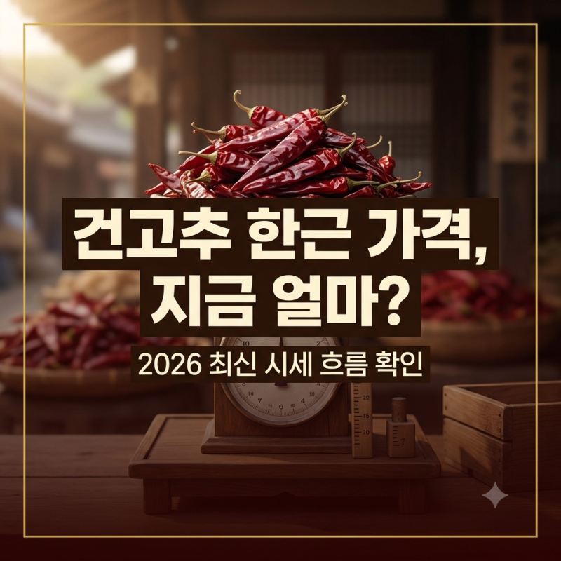 2026 건고추 시세 총정리, 한근 가격과 최근 가격 흐름 알아보기
