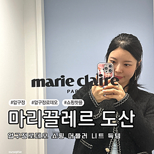 압구정 옷가게 도산 쇼핑 니트 머플러 소품샵 마리끌레르 부띠끄