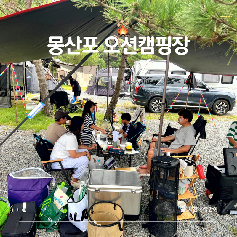 태안 몽산포 오션캠핑장 명당 A구역 파쇄석 자리 샤워실 2박후기