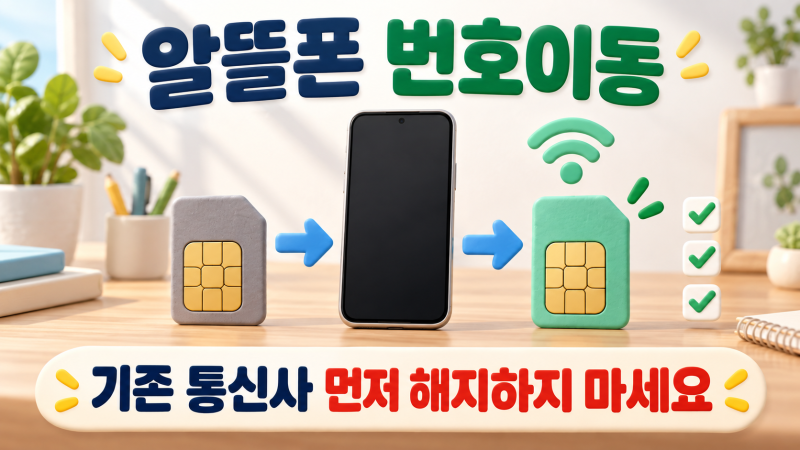 알뜰폰 번호이동 전 확인할 유심 개통 순서와 기존 통신사 해지 시점
