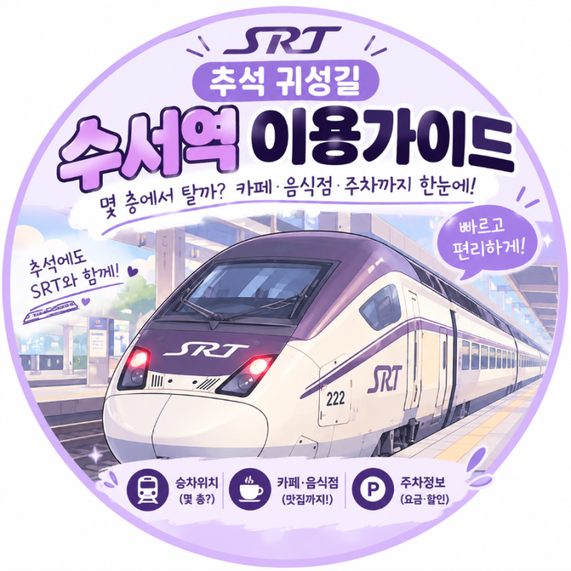 추석 귀성길 SRT 수서역 이용가이드｜몇 층에서 탈까? 카페·음식점·주차 한눈에